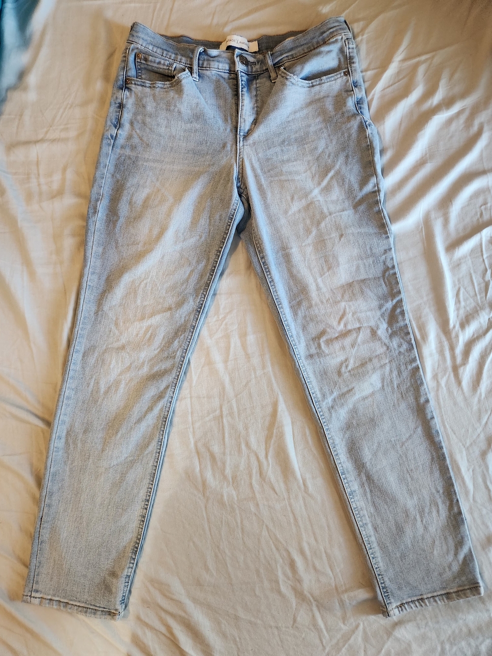 Vintage America Pale Blue Skinny Jeans